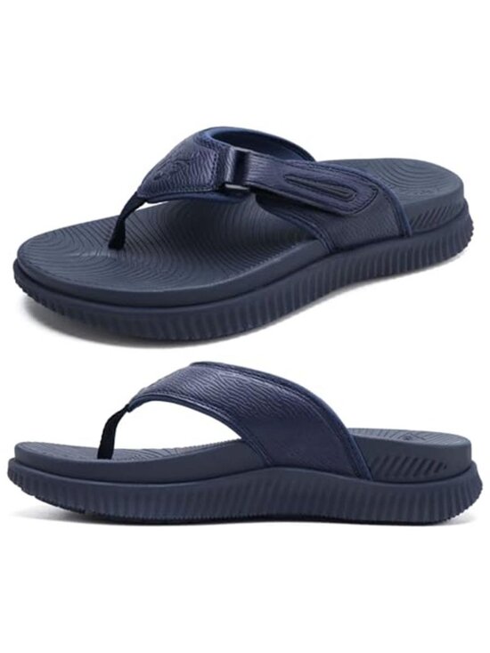 New Mens Orthotic Flip Flops Men\'s Recovery Walking Sandals Adjustable Thick main image 5